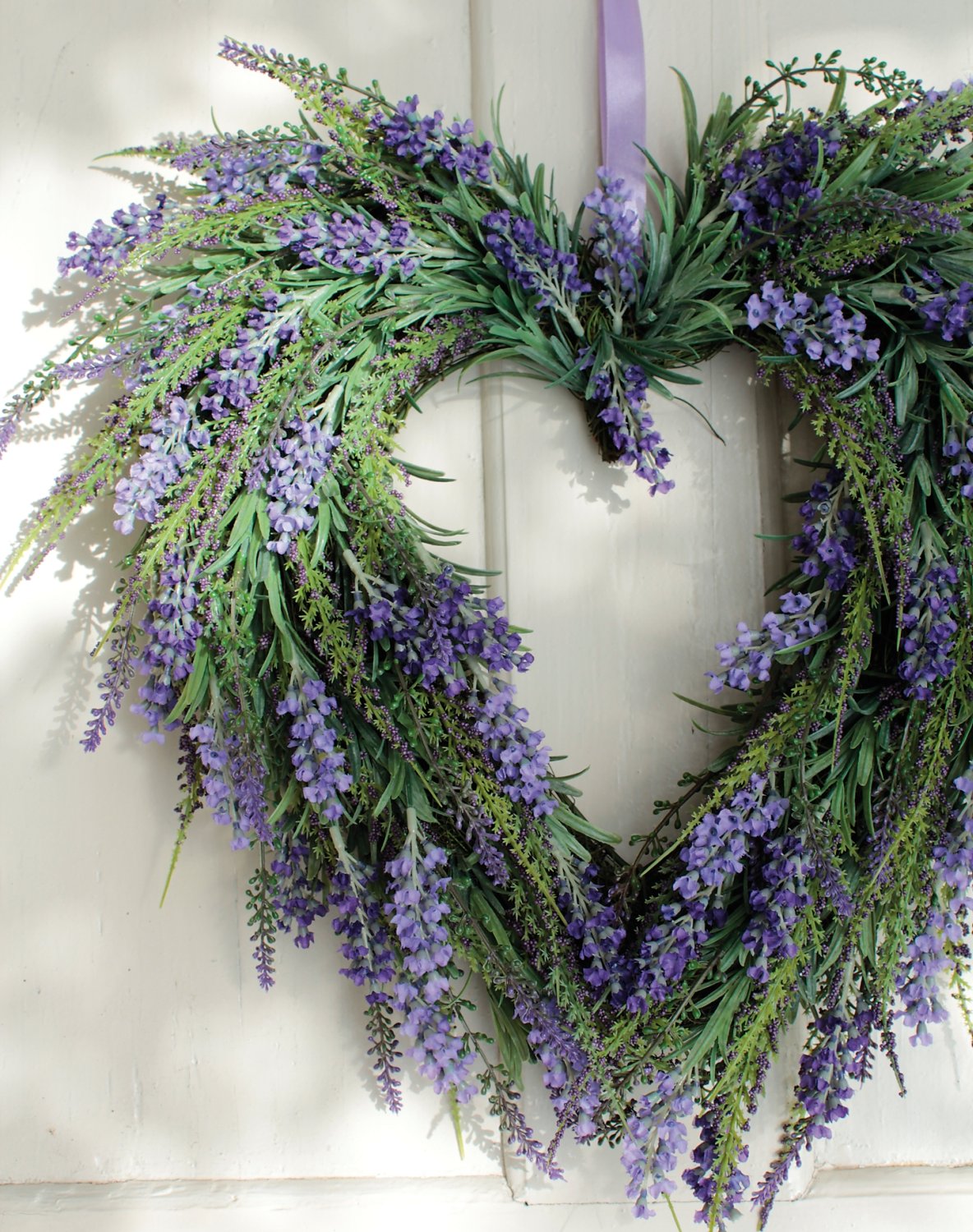 2903 220 a3 Сердце из искусственной лаванды, Ø 45 см, светло-фиолетовое H-andreas  - Вид №4