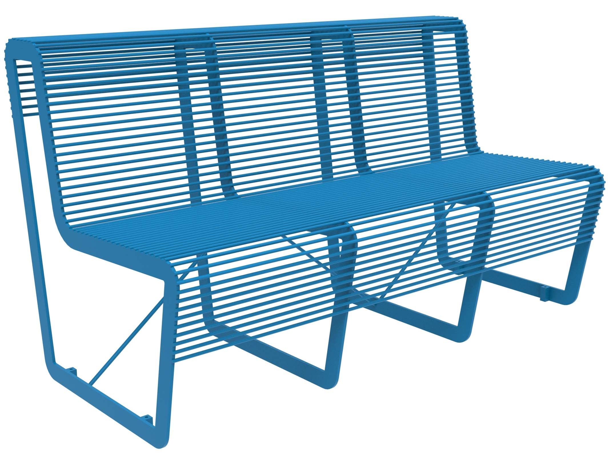 Оцинкованная стальная скамья со спинкой Lazzari Light ARCH-00099033 - Вид №8