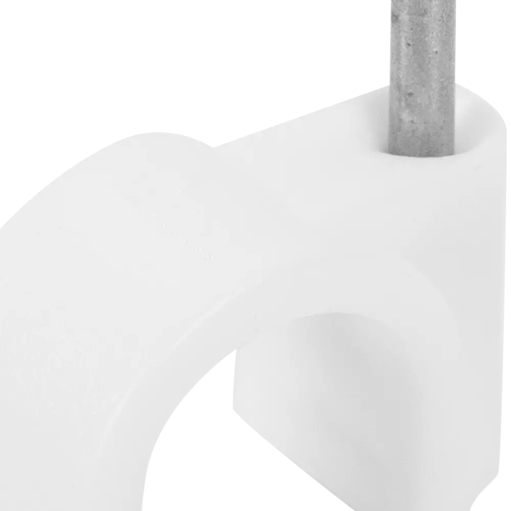 ЭКОПЛАСТ Скоба круглая для кабеля 13,4х12 мм с гвоздем 2,30х25 мм (50 шт) 18176549 STLM-0009832 - Вид №1