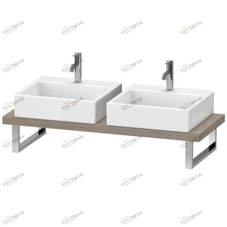 LC101C03131 L-Cube Консоль для накладной и встраиваемой сверху раковины компакт Сосна серебристая, декор Duravit