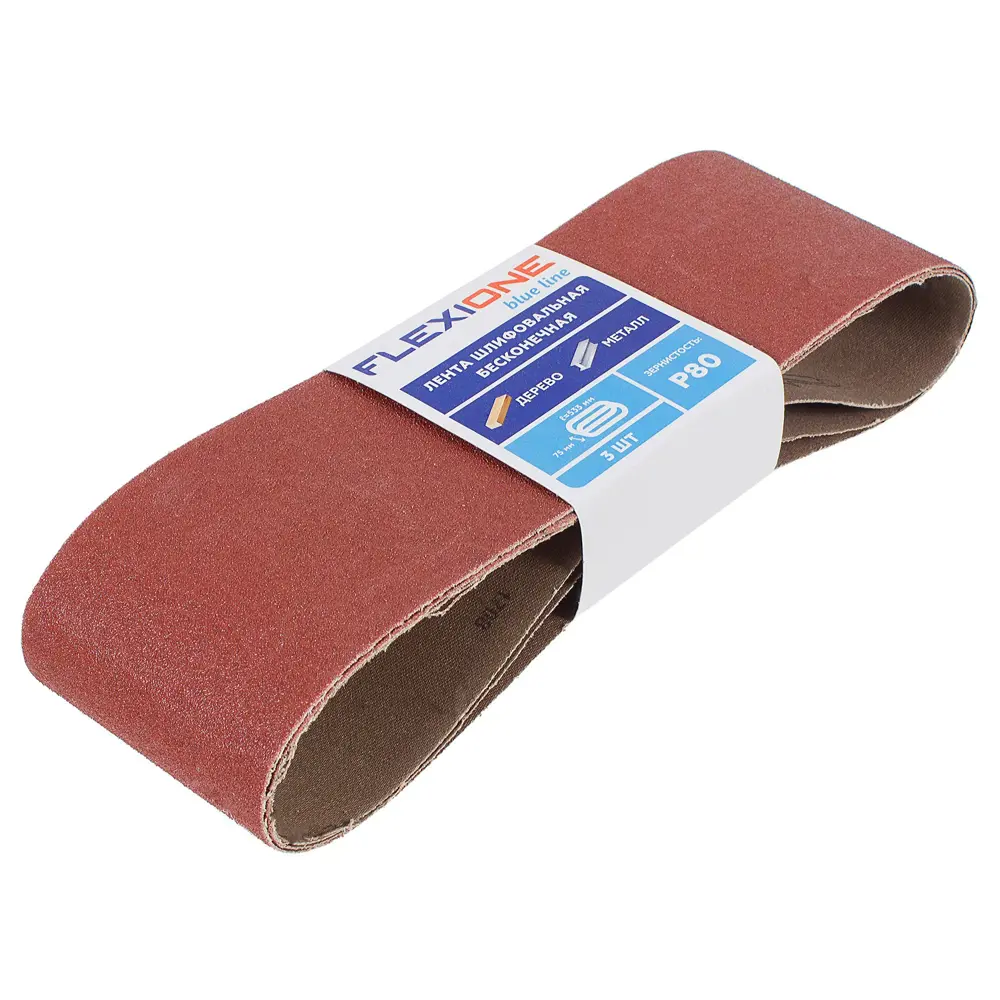 81929920 Лента шлифовальная Flexione P80 533x75 мм, 3 шт. STLM-0014069 
