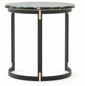 Laskasas Высокий журнальный столик из мрамора и кованого железа Lyssa