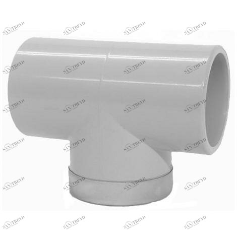 SANIT 222567000100110 Распределительная Тройник 90 ° С ПВХ-металлическое кольцо усиливается 