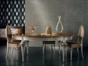 Cantiero Стол овальный раздвижной сусальное серебро Étoile day El009/ar