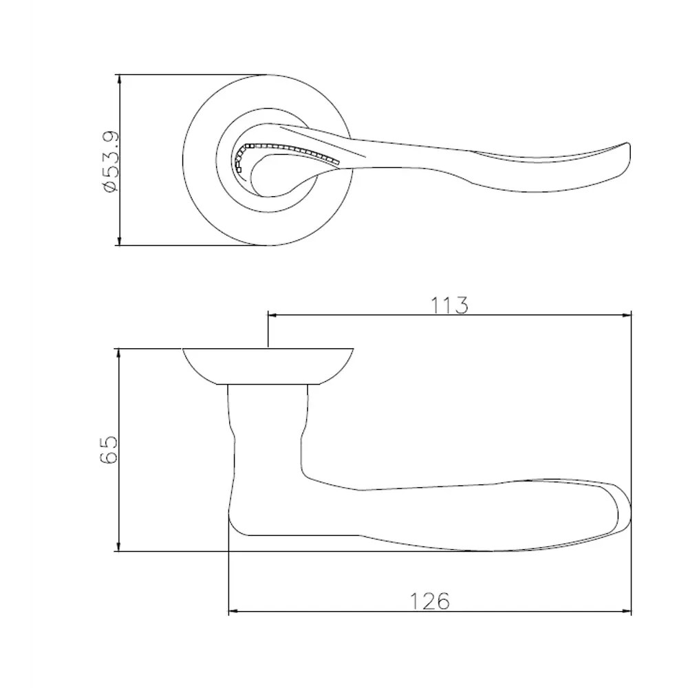 Дверные ручки EDSON EDS-12H-R1 в стильном никелевом исполнении 85168617 STLM-0059343 - Вид №4
