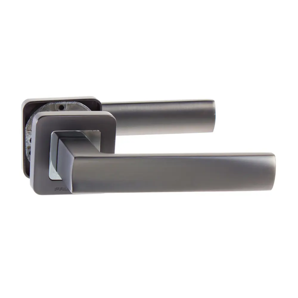 Ручки дверные на розетке Palladium Matter, ЦАМ, цвет матовый графит STLM-2174355 - Вид №1