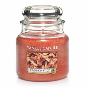 Свеча средняя в стеклянной банке "Коричная палочка" Cinnamon Stick 411 гр 65-90 часов YANKEE CANDLE  267975 Оранжевый
