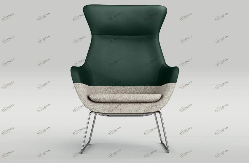 Brunner Кресло из ткани на санках с подлокотниками и высокой спинкой Crona sun-id-1436321