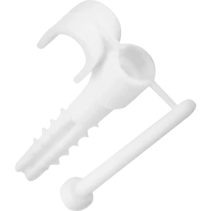 Дюбель-скоба для круглого провода 8х45 мм цвет белый пластик 40 шт.