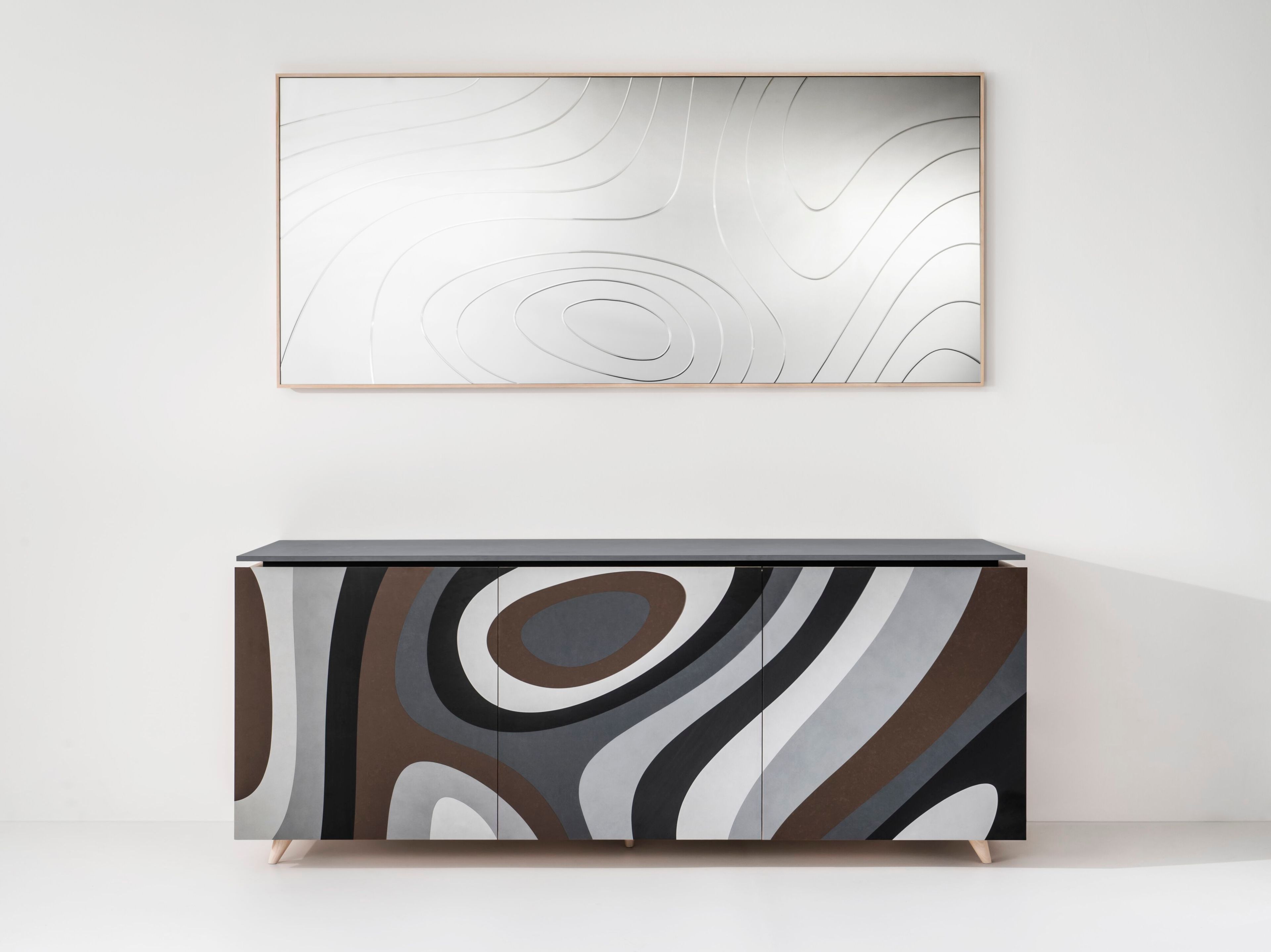 Прямоугольное зеркало с рамой стены Agon Essence RE-WOOD ARCH-00084503 - Вид №1