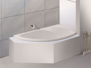 Встроенная акриловая асимметричная ванна