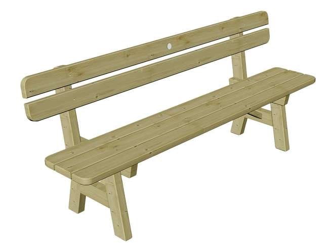 Садовая скамейка из сосны со спинкой Pircher SIRMIONE ARCH-00028120 - Вид №8