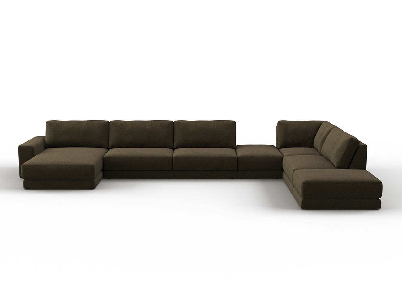 Угловой диван из ткани с полуостровом DÔME DECO Awaken ARCH-00099055 - Вид №2