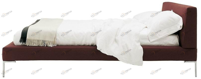 B&B Italia Двуспальная кровать из ткани с мягким изголовьем Charles sun-id-1457410