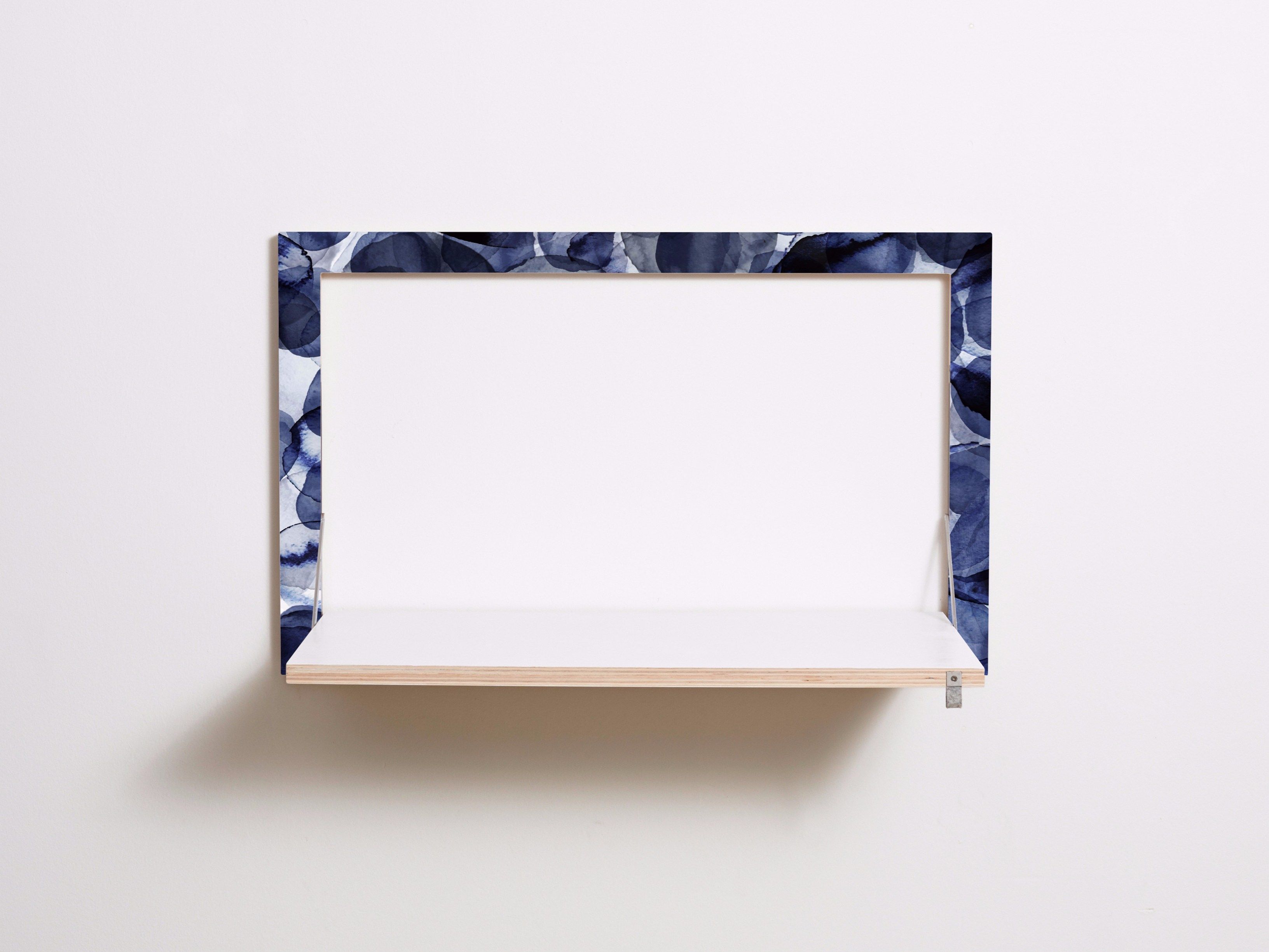 Фанерный стол для ПК с откидными дверцами AMBIVALENZ FLÄPPS SECRETARY - BUBBLES INDIGO ARCH-00126949 - Вид №1