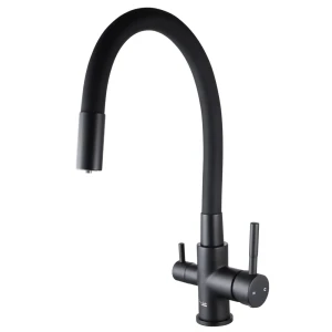 91691474 Смеситель для кухни Maxonor pure life PL4461-7 поворотный излив 192 см цвет черный матовый, черный STLM-0875812
