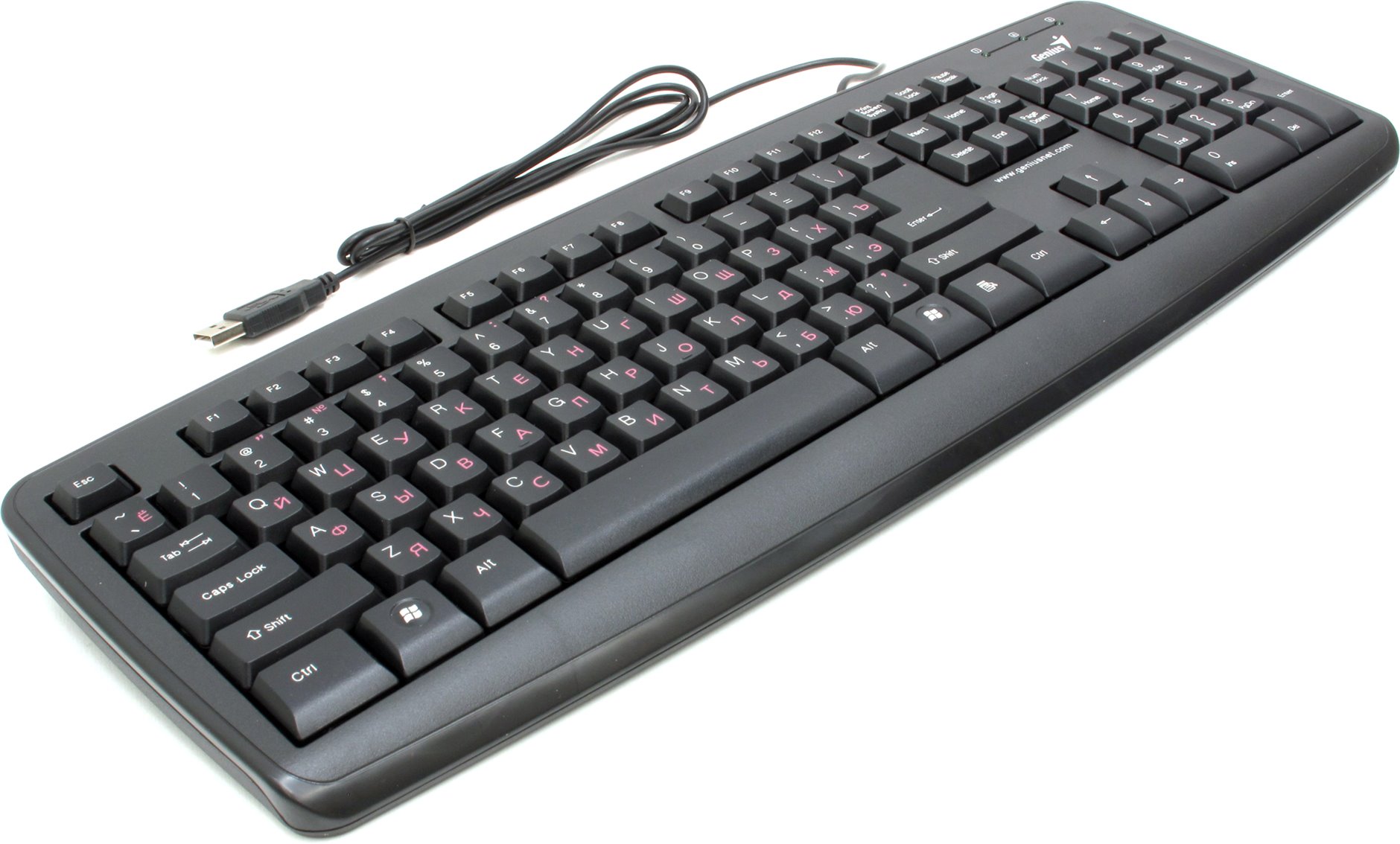 G-KB110X USB, 31300711104 Клавиатура kb110x, usb, black, colour box Genius Santreyd  - Вид №1