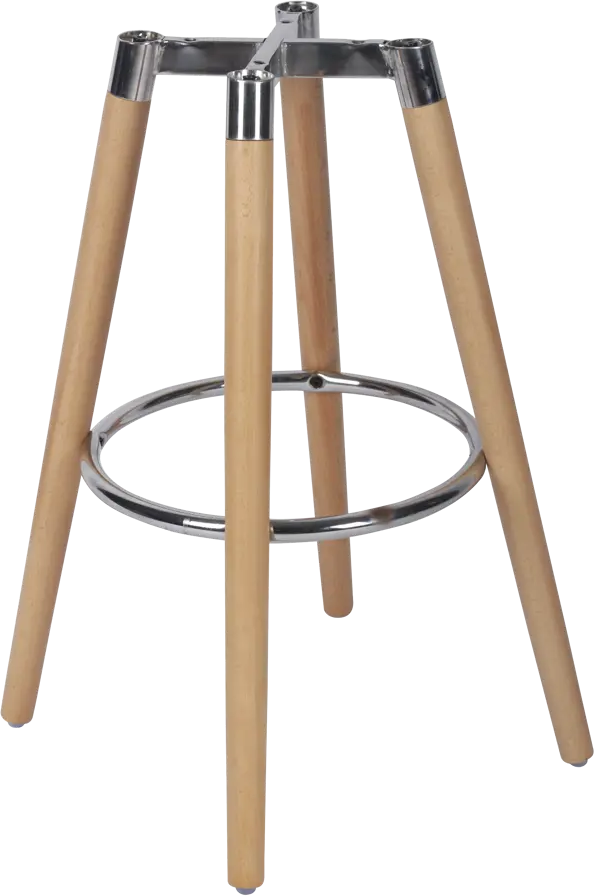 Основание барного стула DELINIA Руан с хромированной сталью и деревянными элементами 89132402
