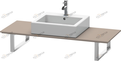 XL028C04343 X-Large Консоль для накладных раковин и встраиваемых умывальников Базальт матовый, декор Duravit