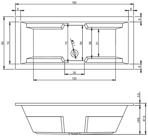 BB8700500000000 Ванна Riho Genova Santreyd - Вид №3