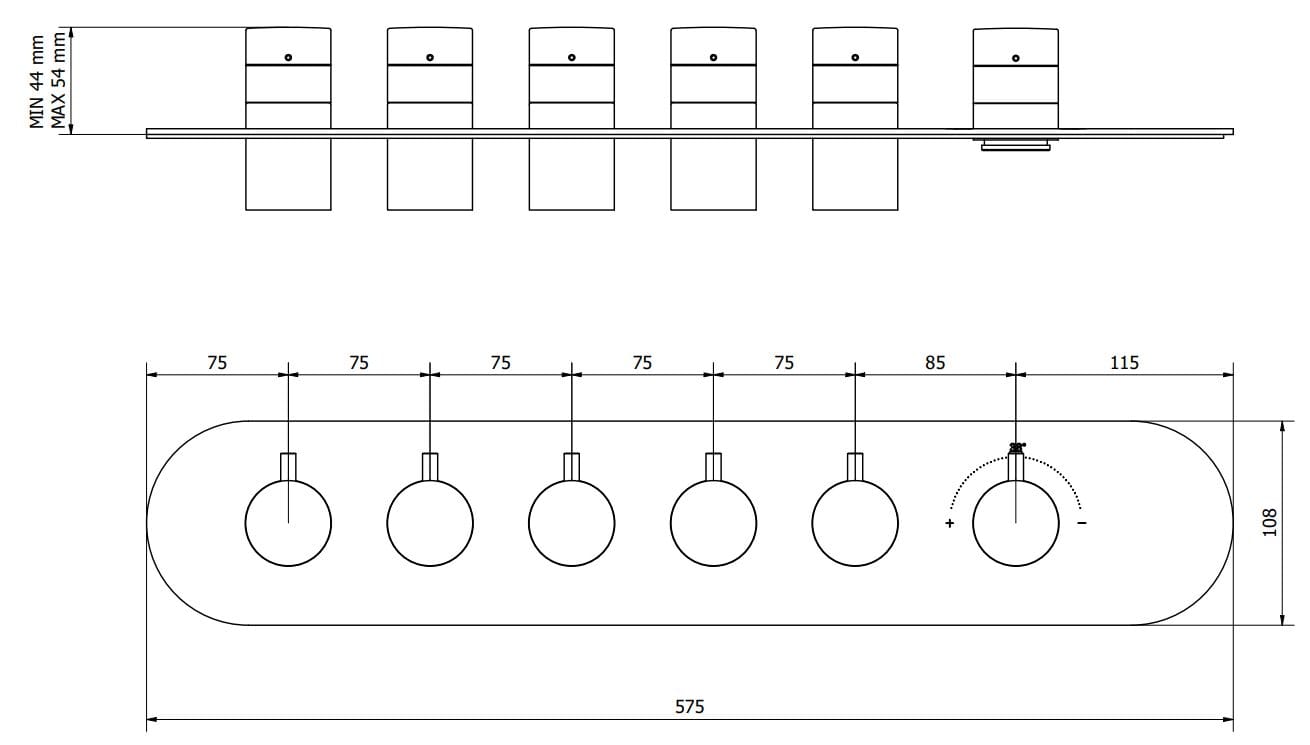 Термостатический смеситель для душа с пластиной IB Aqua ARCH-00111136 - Вид №8