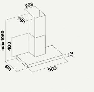 Falmec Настенная вытяжка из нержавеющей стали и стекла Design sun-id-1387843 - Вид №1