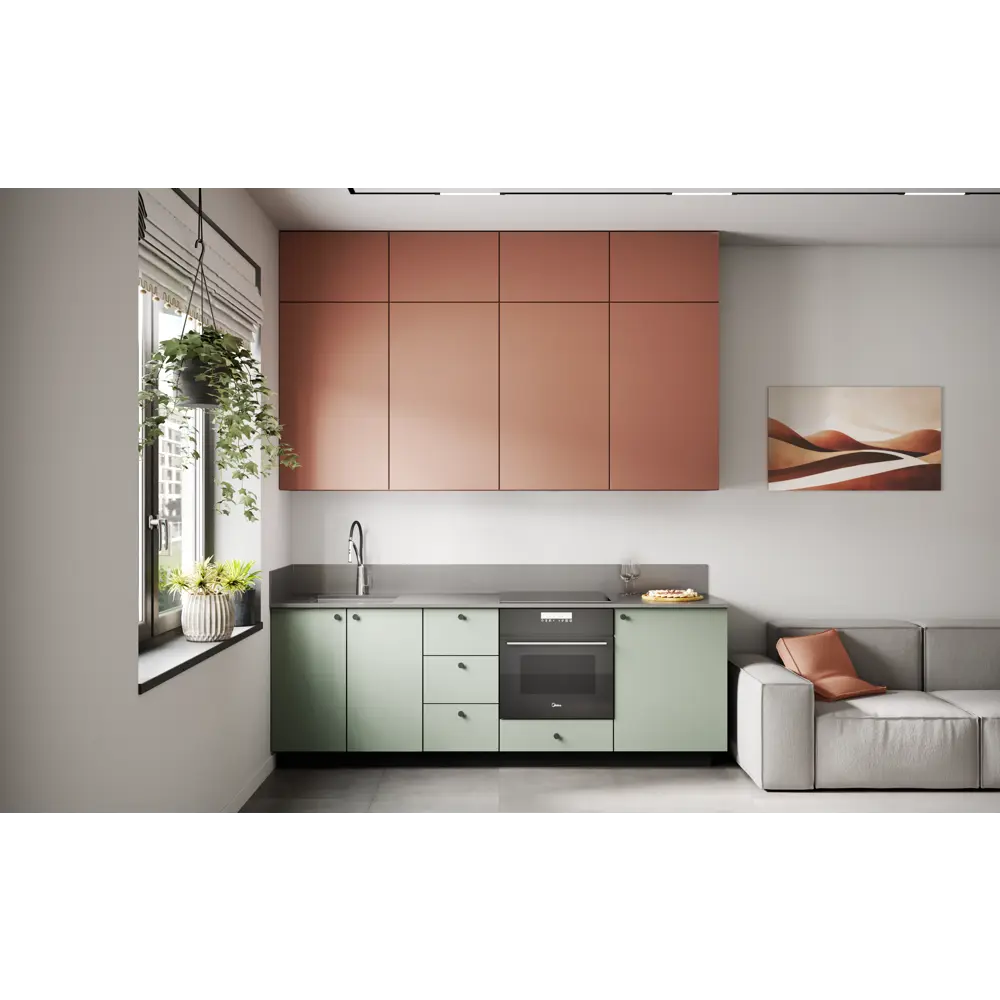 Фасад кухонного шкафа Тара 59.7x137.3 см KONSENSA МДФ цвет терракотовый STLM-2098183 - Вид №5