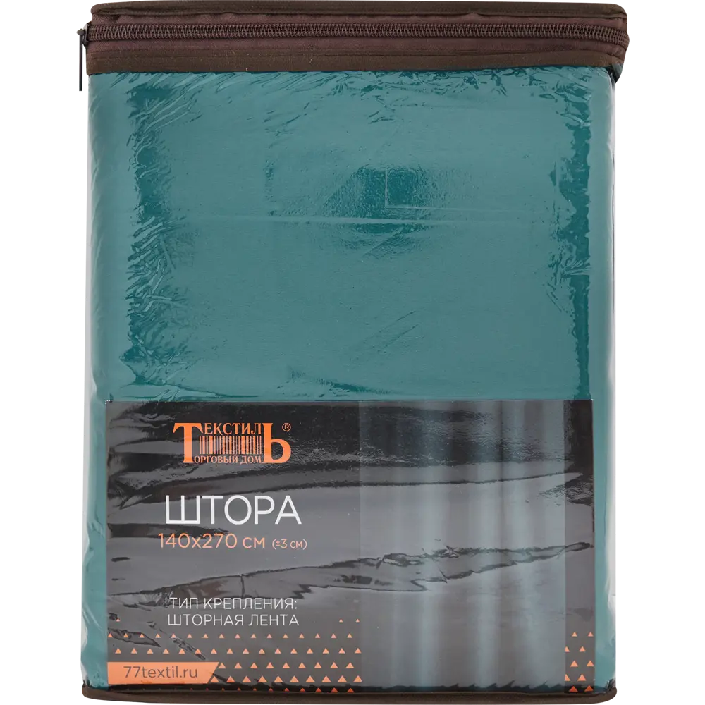 Штора на ленте блэкаут Ален 140x270 см цвет малахит ТОРГОВЫЙ ДОМ ТЕКСТИЛЬ STLM-2068259 - Вид №5
