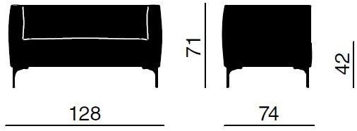 Quadrifoglio 2-х местный мягкий диван Arte sun-id-1411605 - Вид №2