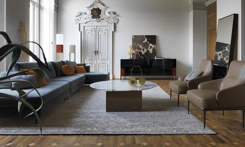 OAK Низкий мраморный журнальный столик Milano collection Sc5045 - Вид №3