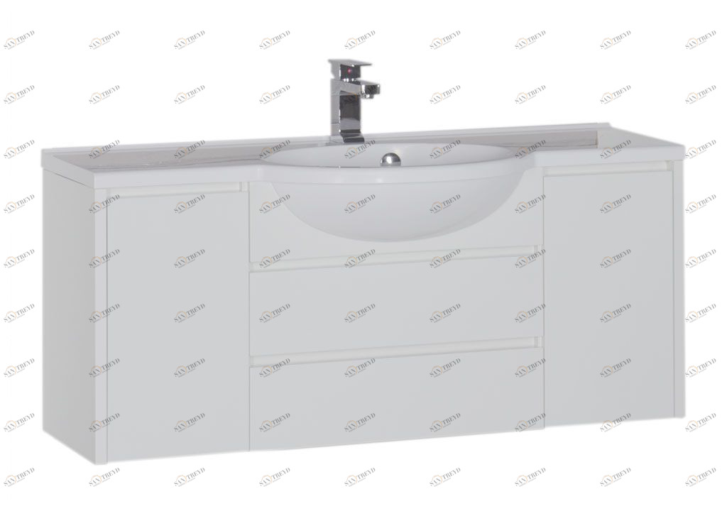 Тумба под раковину Aquanet Лайн 120 белый sun-id-275375