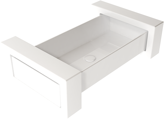 BXLAME80LC0 Подвесная раковина настенная GSG CERAMIC BOX