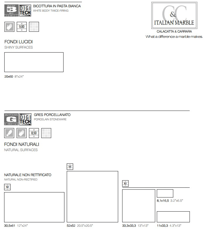 CERAMICHE BRENNERO Настенная / напольная плитка с эффектом мрамора Calacatta & carrara sun-id-1388908 - Вид №3