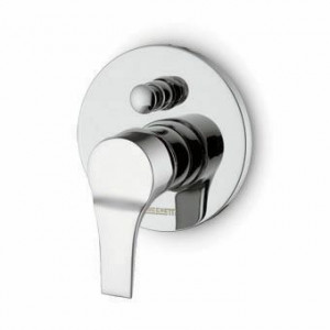 ZX9112 - R99653 Смеситель для ванны и душа, однорычажный, с переключателем. Zucchetti Flat