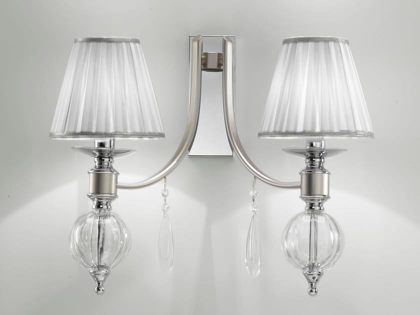 Настенный светильник из латуни и стекла Cremasco Illuminazione 7331/2AP ARCH-00027326