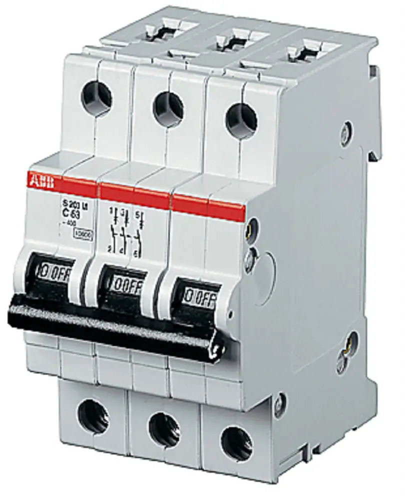 90226578 Автоматический выключатель ABB S203P 3P D10 А 25 кА 2CDS283001R0101 STLM-0139529