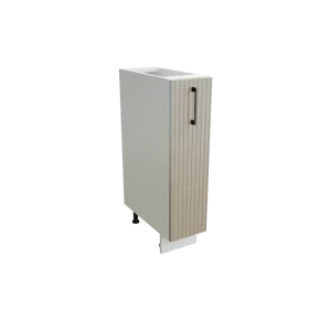 91640308 Напольный шкаф-бутылочница Сурская Мебель Сиэль Ян 20x81.60x47.80 см ЛДСП цвет белый/атласный серый STLM-1389215