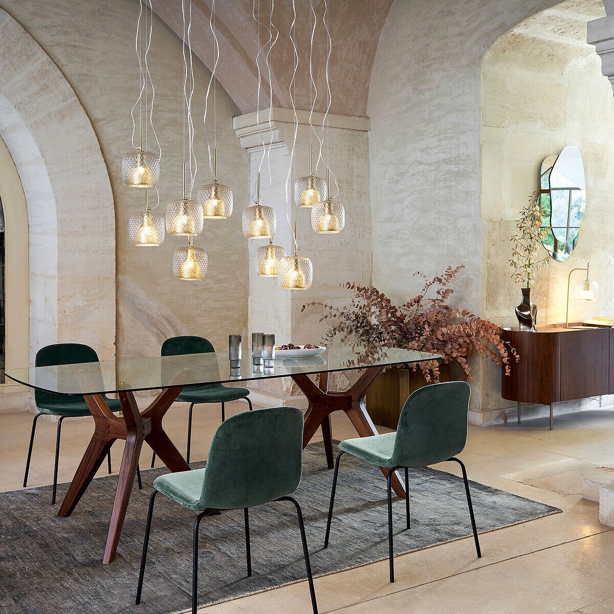 Стеклянная настольная лампа с фиксированной рукояткой AMPM Mistinguett ARCH-00153333 - Вид №5