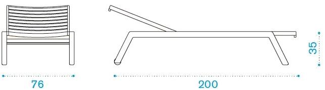 Ethimo Садовая кушетка из тика на колесиках Costes sun-id-1353366 - Вид №11