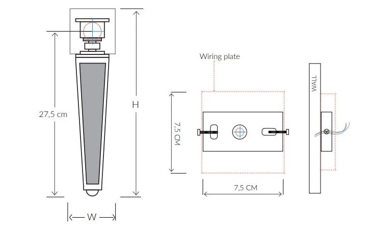 Настенный светильник из металла и кожи Abrissi Piramide ARCH-00097927 - Вид №5