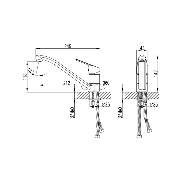 AMUSB00M05 Milardo Amur Смеситель для кухни Amur Россия - Вид №6