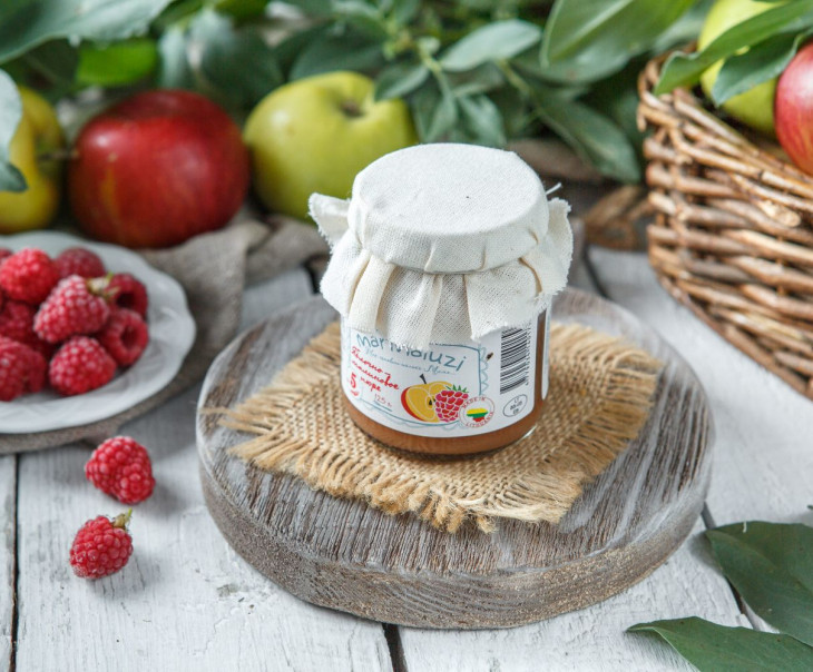 5171 Яблочно-малиновое пюре с 5-ти месяцев Вкусляндия  - Вид №2