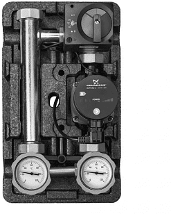 Смесительная насосная группа MEIBES MK 1" с электронным термостатом 0-95C, насос Grundfos UPM Hybrid