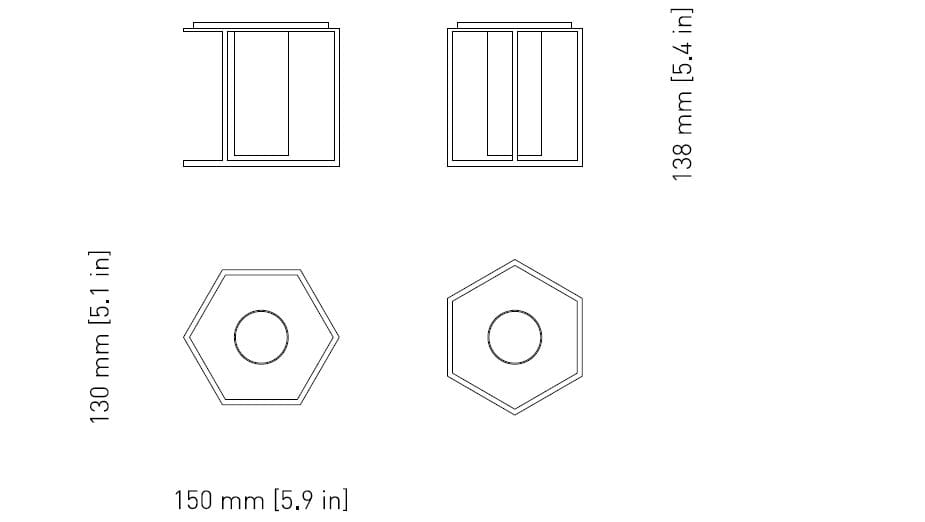 Потолок с порошковым покрытием стальной прожектор +kouple ARCHI HEX ARCH-00063241 - Вид №3
