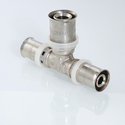VTm.231.N.323226 Пресс-фитинг – тройник Valtec 32 х 32 х 26 мм  - Вид №1