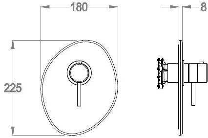 Fir Italia Кран для душа Synergy open 93 9380158 - Вид №1
