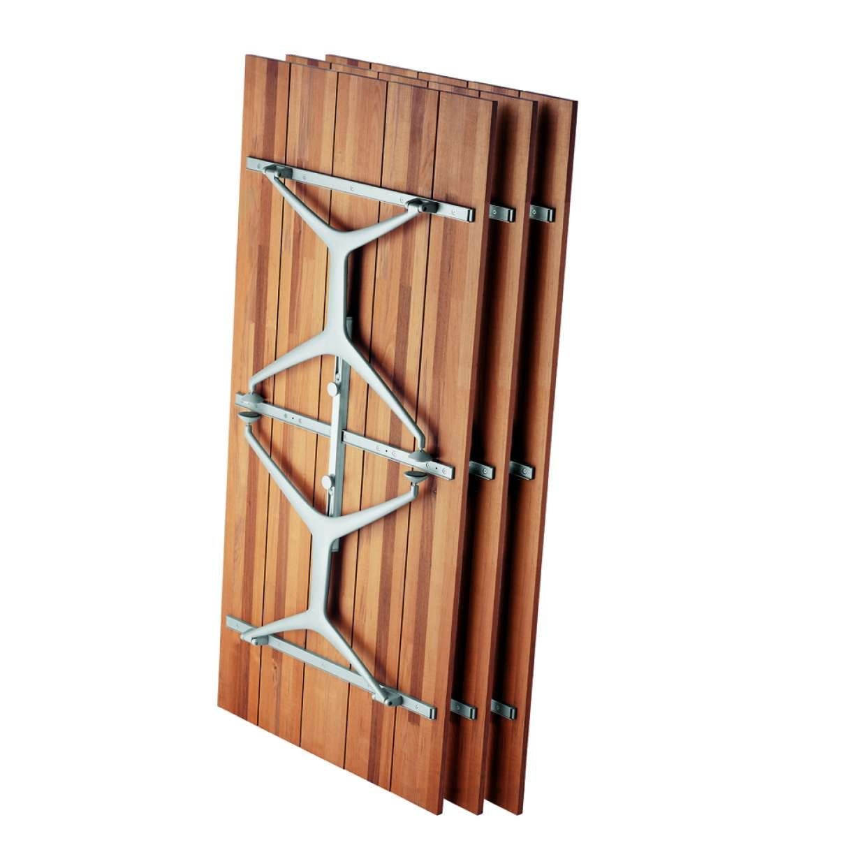 Алюминиевый и деревянный складной прямоугольный садовый стол Alias Tech Wood ARCH-00124842 - Вид №1