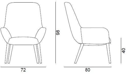 Quadrifoglio Кресло в современном стиле, обитое тканью, с 4-мя спицами и подлокотниками. City sun-id-1476817 - Вид №4
