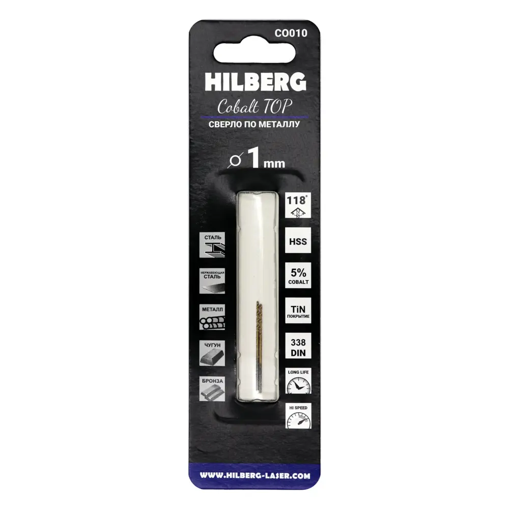 Сверло спиральное по металлу Hilberg CO010 1x34 мм (2 шт.) 89387087 STLM-1565510 - Вид №1
