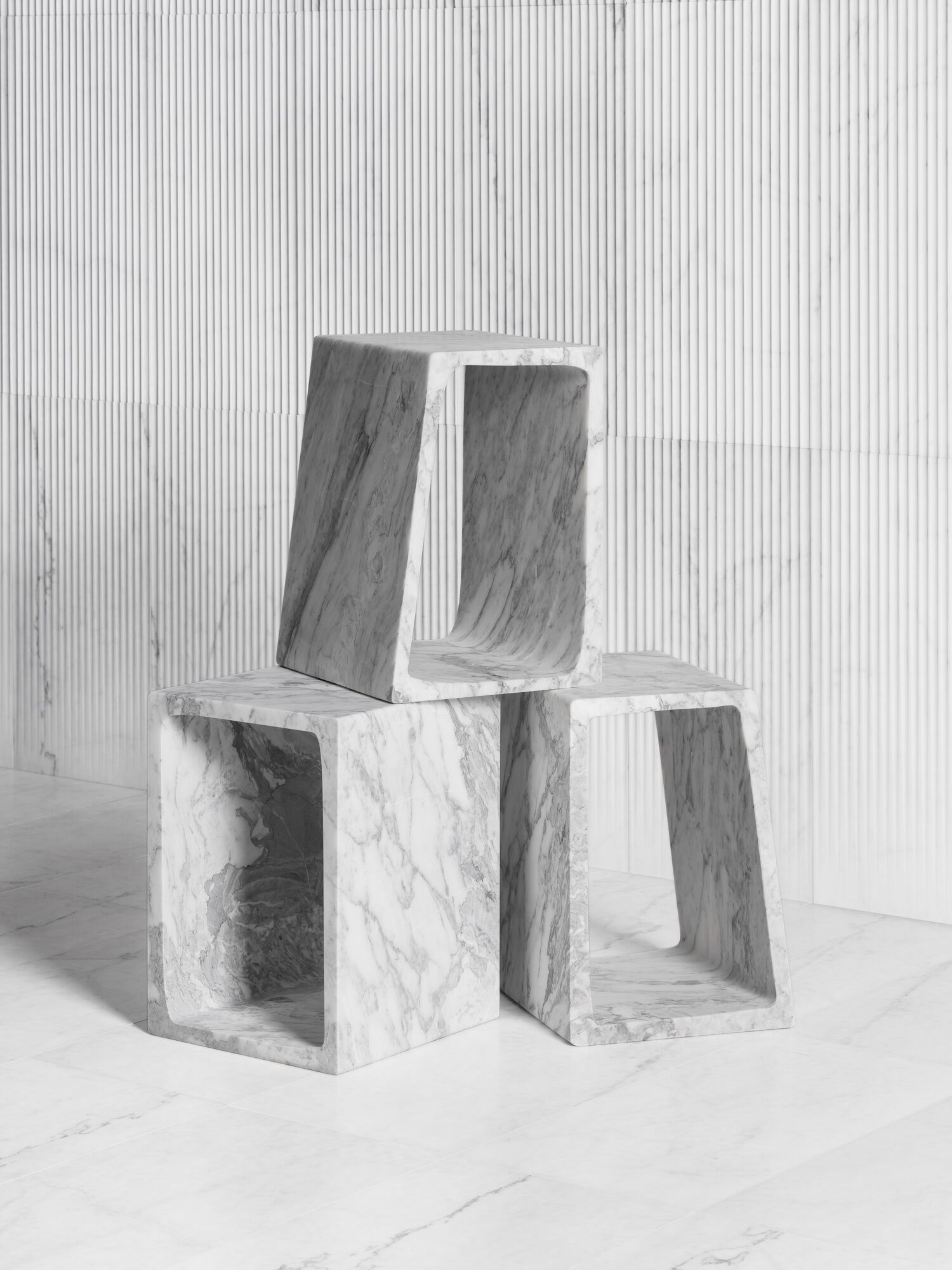 Мраморный отдельно стоящий настенный книжный шкаф LUCE DI CARRARA MARMERIA ARCH-00034268 - Вид №3